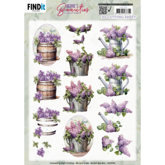 3D knipvel - Berries Beauties - Lovely Watercan