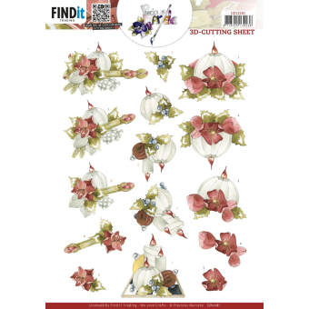 3D knipvel - Precious Marieke - Ruby candles