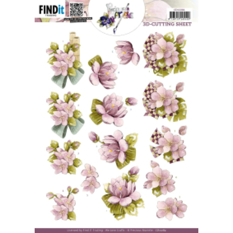 3D knipvel - Precious Marieke - Lilac Flowers