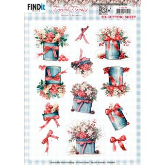 3D knipvel - Berries Beauties - Frosted Florals - Tin