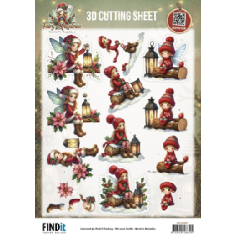 3D knipvel - Berries Beauties - Fairy Christmas - Lantern