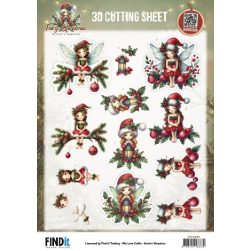 3D knipvel - Berries Beauties - Fairy Christmas - Christmas Fairy