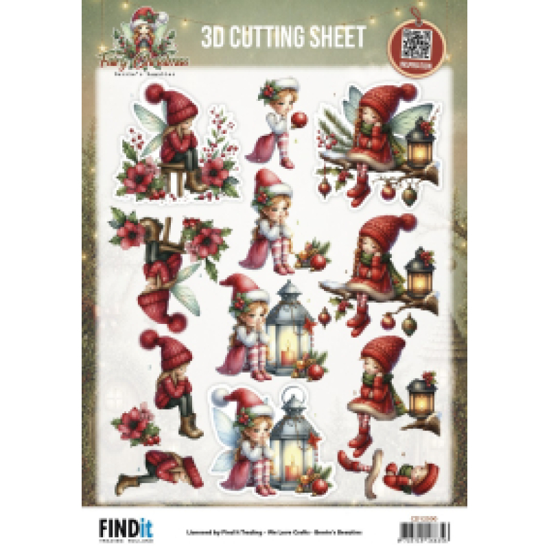 3D knipvel - Berries Beauties - Fairy Christmas -A little sad
