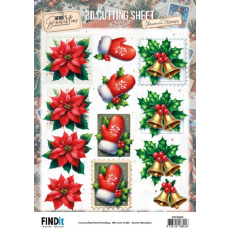 3D knipvel - Berries Beauties - Christmas Stamps - Christmas Classics