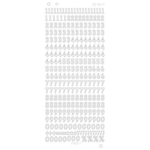 Stickervel: Cijfers - Platinum - Goud