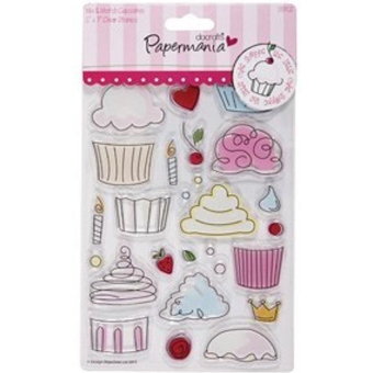 Docraft- Clearstamp - Little cake shoppe - Cupcakes 