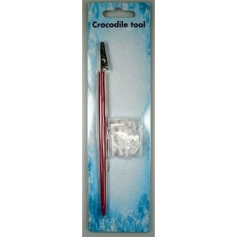 Folding tool crocodile tool set met 50 witte pompoms