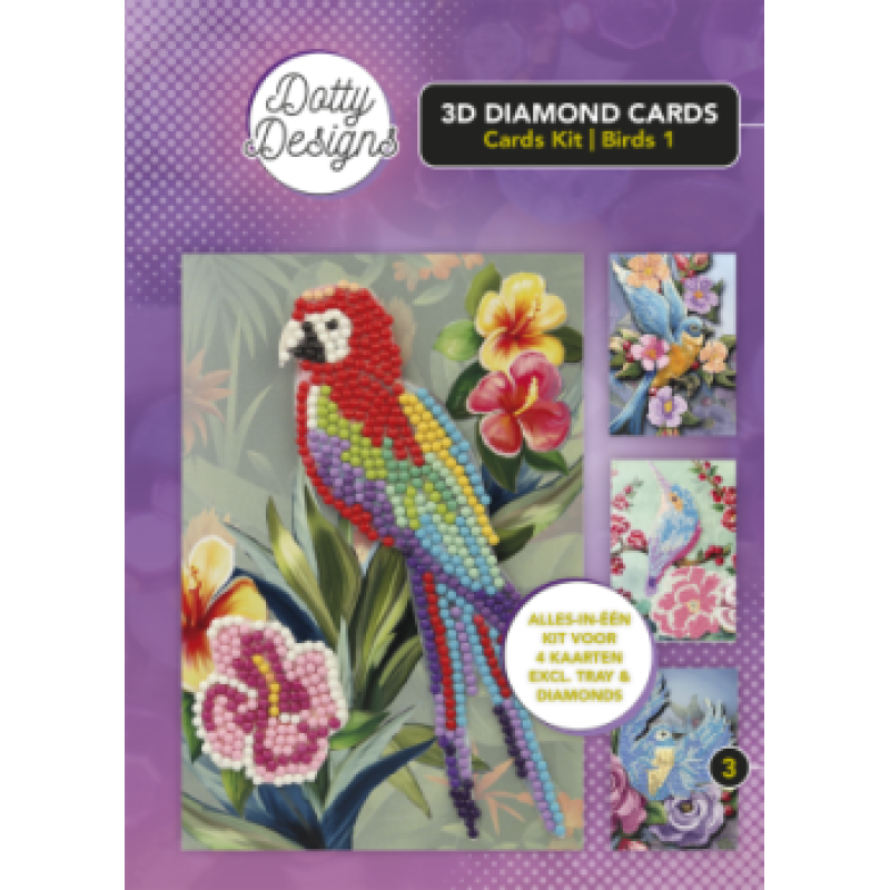Dotty Designs Diamond 3D Cards Kit 03 Birds