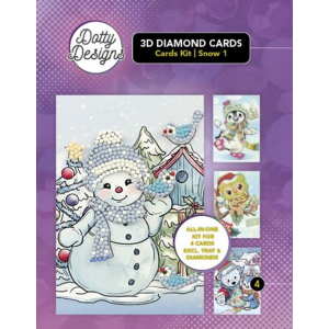 Dotty Designs Diamond 3D Cards Kit 04 Snow