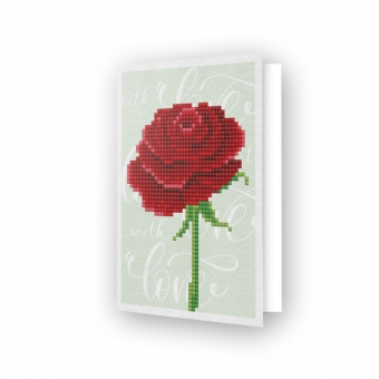 Diamond Dotz® - Greeting Card Love rose