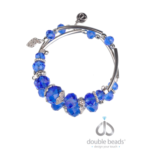 DIY wire armband blauw