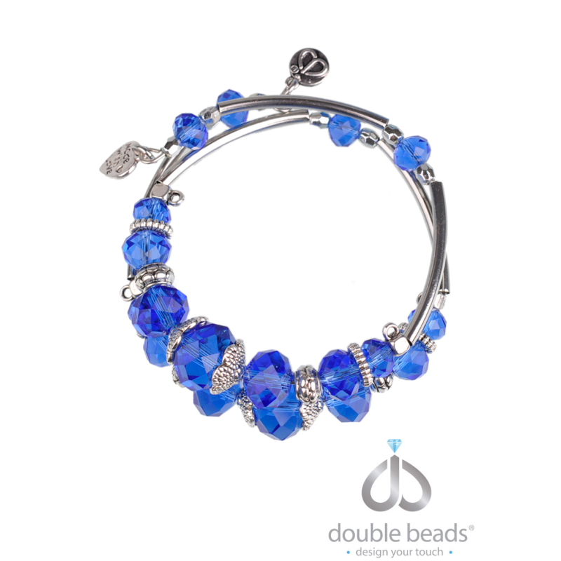 DIY wire armband blauw