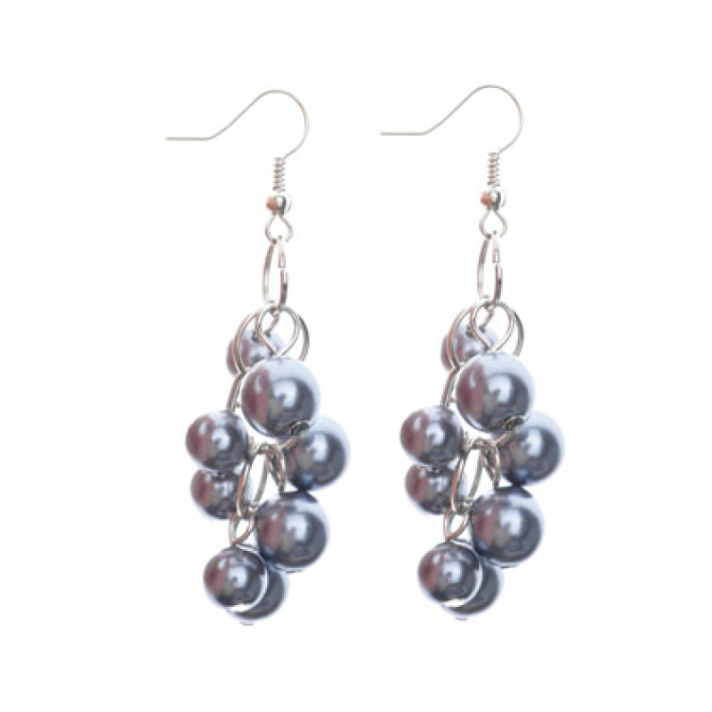 DIY oorbel donkergrijs