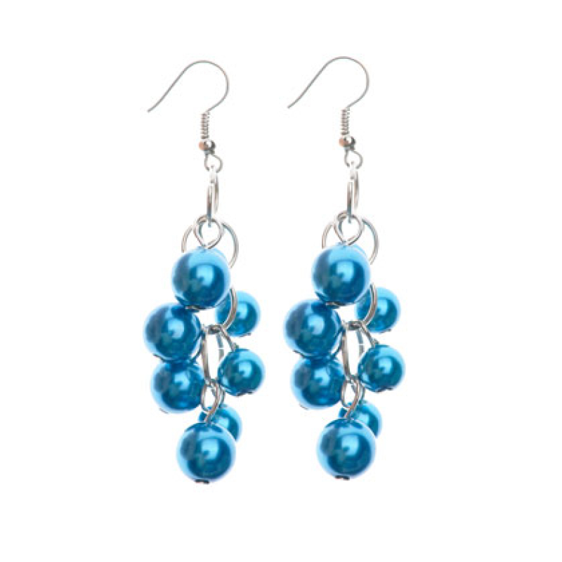 DIY oorbel aquamarijn