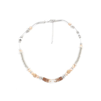 DIY ketting bruin/beige