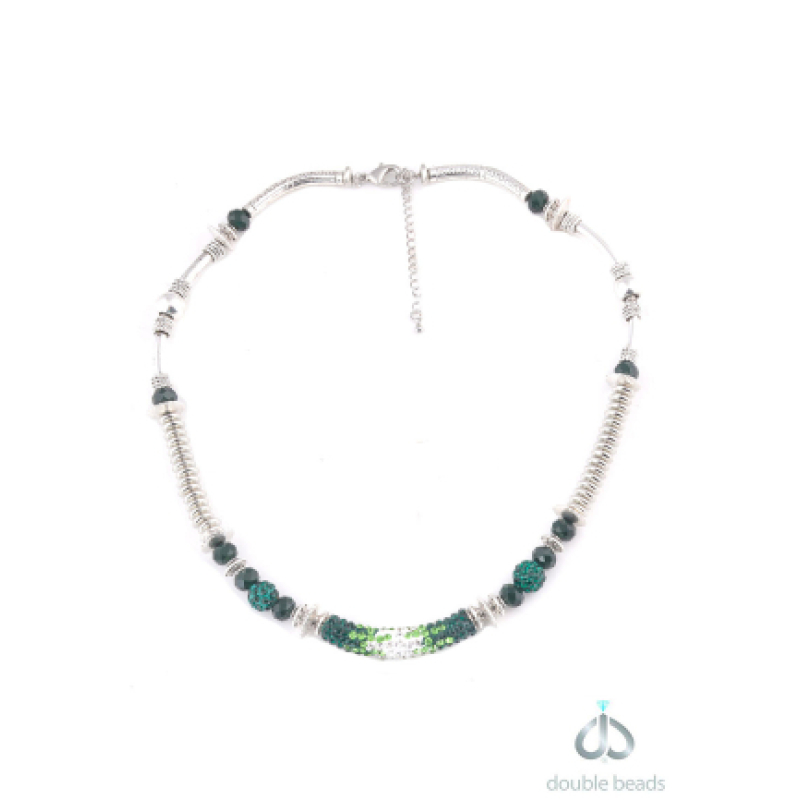 DIY ketting donkergroen