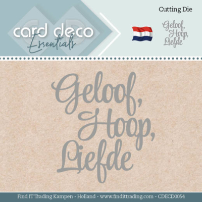 Card Deco Essentials - Dies - Geloof, Hoop, Liefde