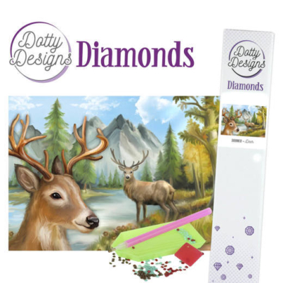 Dotty design diamond painting 42x29,7cm: deer
