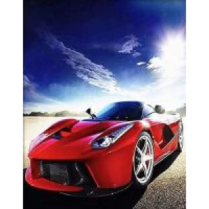 Damond painting canvas 50x40cm, painting 45x35cm Auto rood