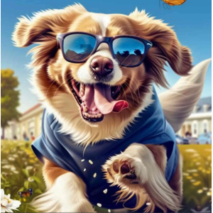 Diamond painting kit 25x15cm: dogs