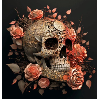 Damond painting canvas 40x30cm, painting 35x25cm: Skull