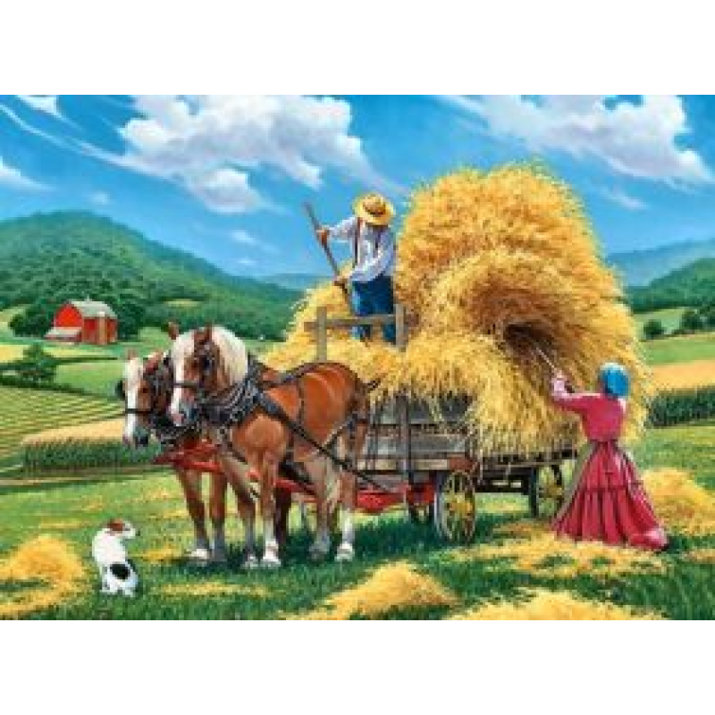 Diamond painting canvas 50x40cm, painting 45x35cm: Farming