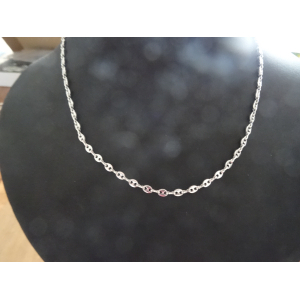 Ketting rvs ronde schakel in zilverkleur