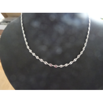 Ketting rvs ronde schakel in zilverkleur