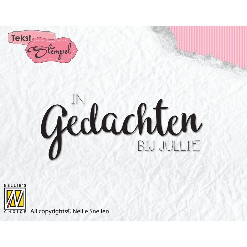 Nellie Snellen • Clear Stempel Nederlands In gedachten bij jullie