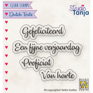 Nellie Snellen • Clear Stempel Nederlands proficiat Etc
