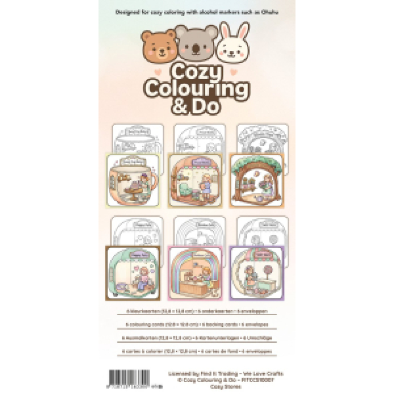 Findit Color - Cozy Colouring Cards Set - Cozy Stores