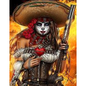 Damond painting canvas 50x40cm, painting 45x35cm Cowgirl