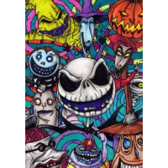 Damond painting canvas 40x30cm, painting 35x25cm: Nachtmerrie