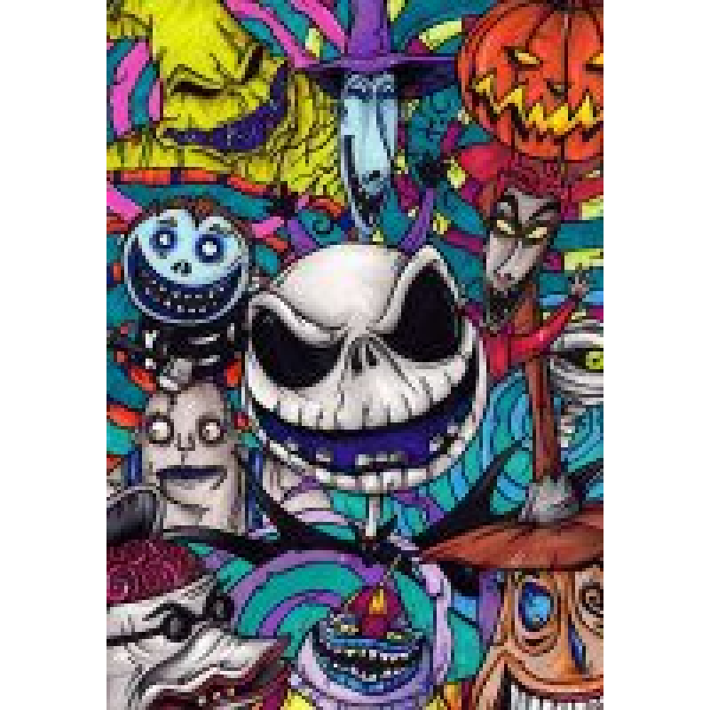 Damond painting canvas 40x30cm, painting 35x25cm: Nachtmerrie