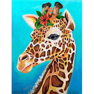 Mona Lisa diamond painting 50x40cm: Giraffe