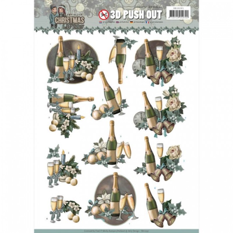 3D Push Out - Amy Design - Happy New Year - Christmas Wishes