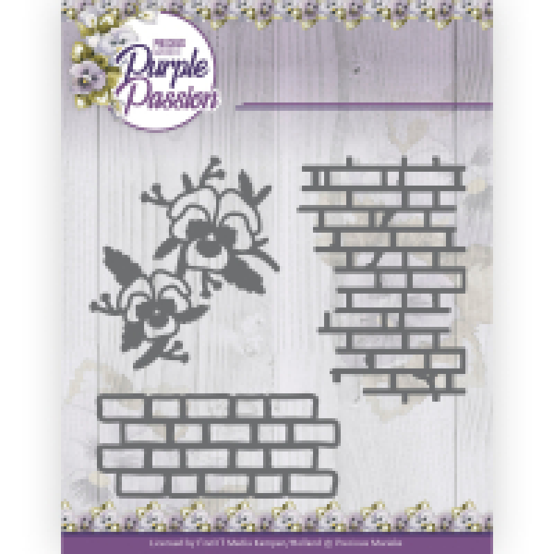 Dies - Precious Marieke - Purple Passion -Wall with Pansies
