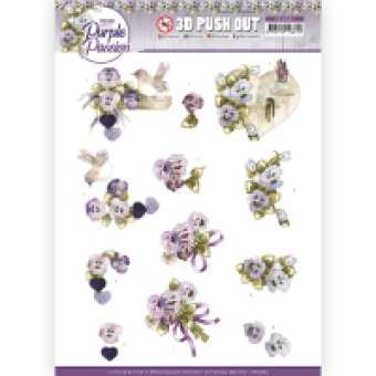 3D Push Out - Precious Marieke - Purple Passion - Pale Violets