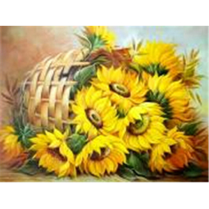 Hi Stone Diamond painting pakket 50x40 (43.5 x 32.5cm): Zonnebloemen