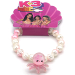 Kinderarmband K3 Zeesterren rose wit met inktvis