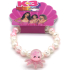 Kinderarmband K3 Zeesterren rose wit met inktvis