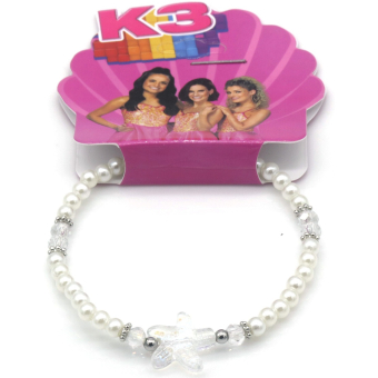 Kinderarmband K3 Zeesterren wit