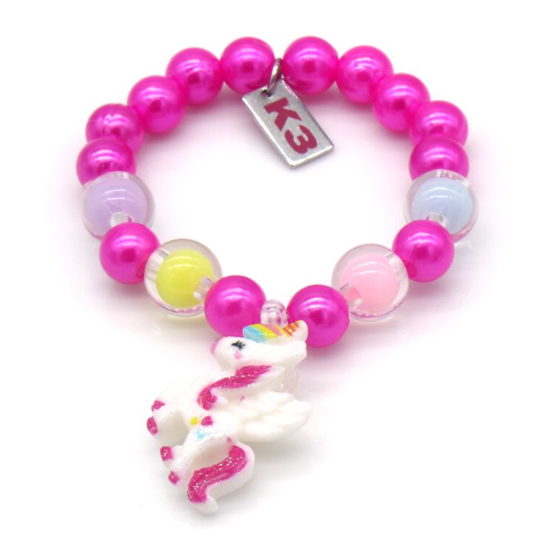 K3 Kinder Bijoux Armband Roze met eenhoorn