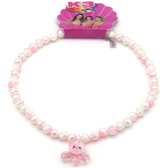 Kinderketting K3 Zeesterren rose/wit met inktvis