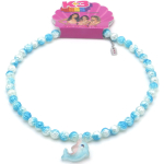 Kinderketting K3 Zeesterren blauw/wit met dolfijn