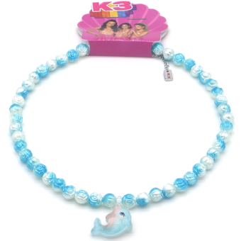 Kinderketting K3 Zeesterren blauw/wit met dolfijn