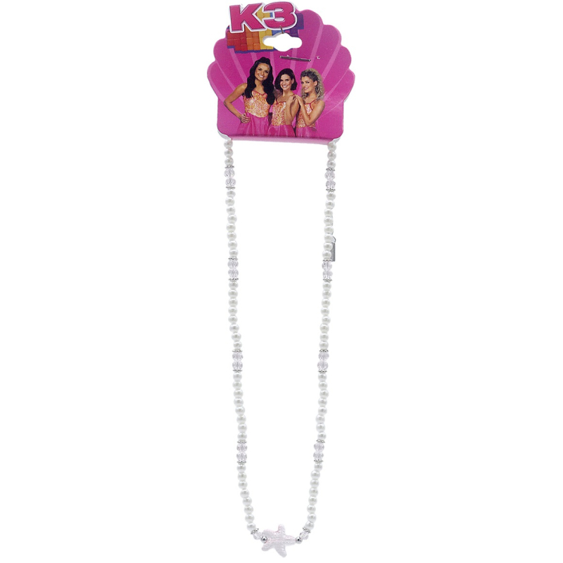 Kinderketting K3 Zeesterren wit/rose