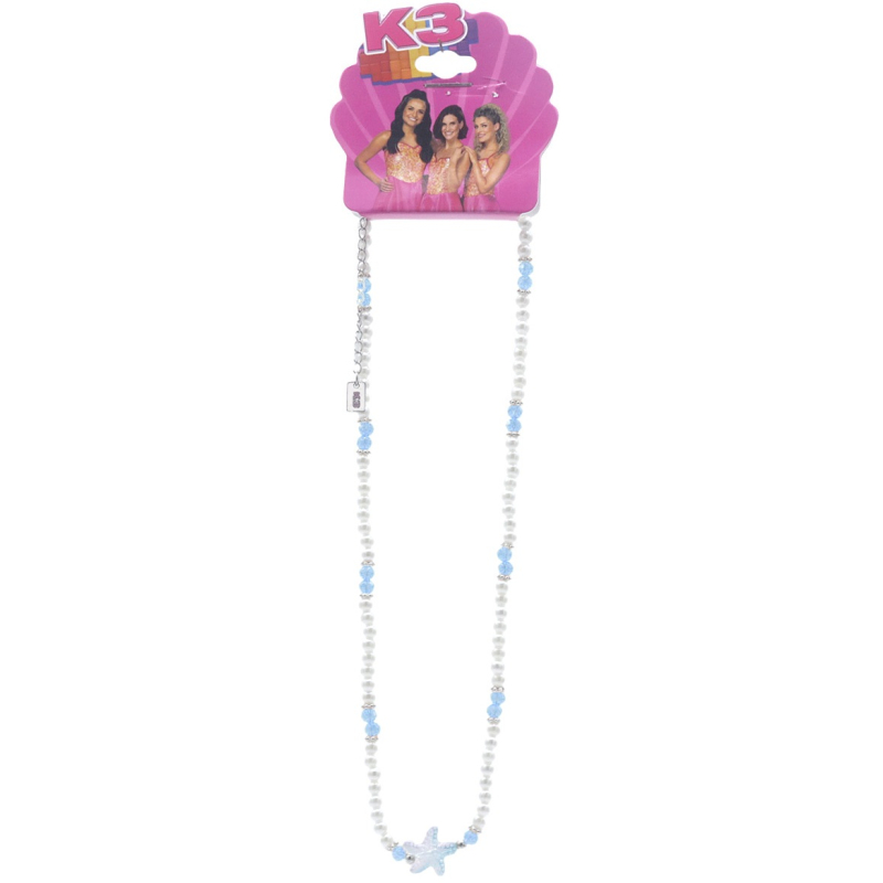 Kinderketting K3 Zeesterren wit/blauw
