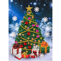 Set van 5 diamond painting kerstkaarten 