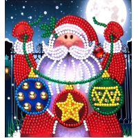 Set van 5 diamond painting kerstkaarten 